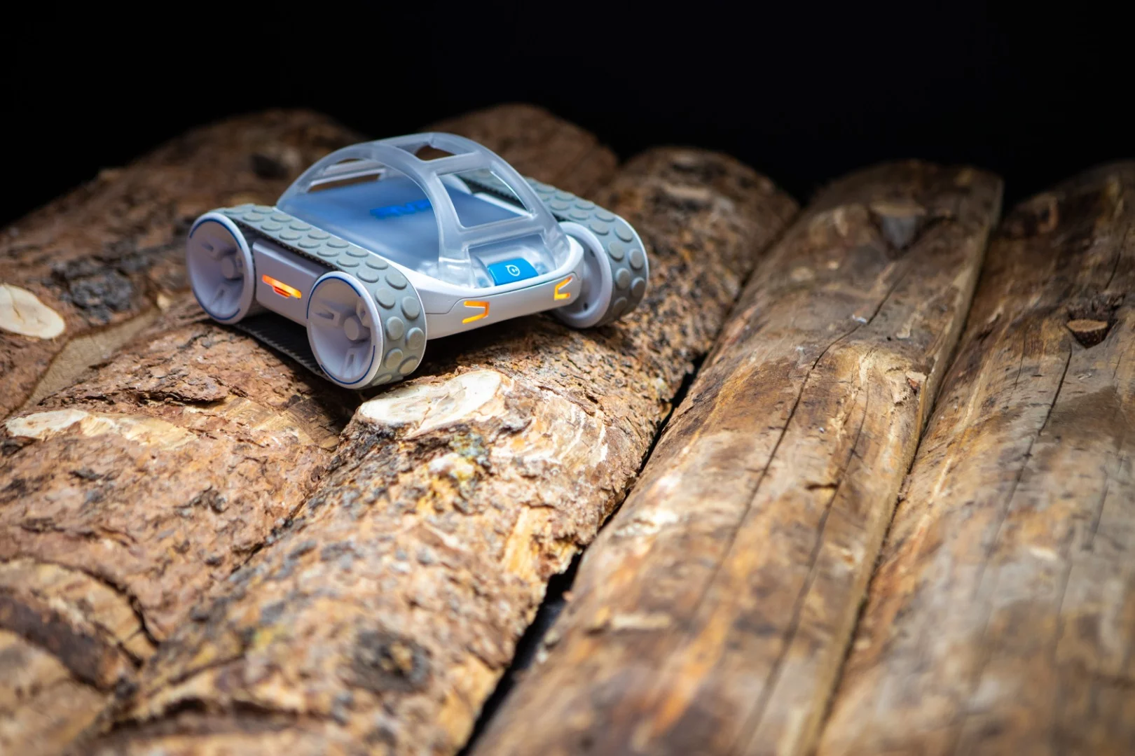 Working with the Sphero app, the robot rover can be driven around straight out of the box