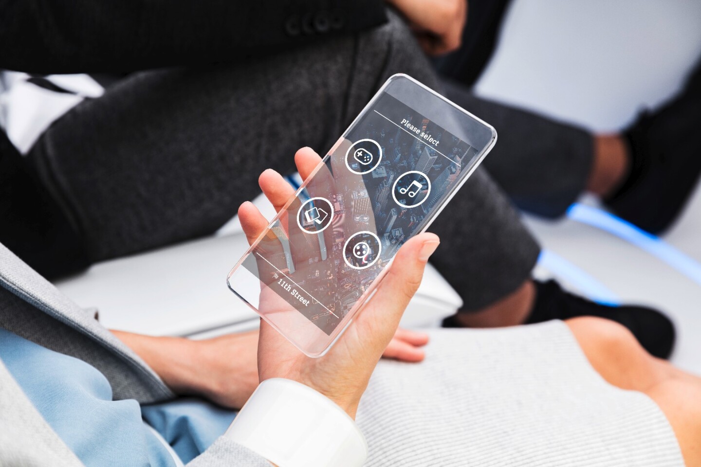 Customers will schedule rides on their smartphones (which will maybe be all transparent by the time fully autonomous car-sharing takes over)