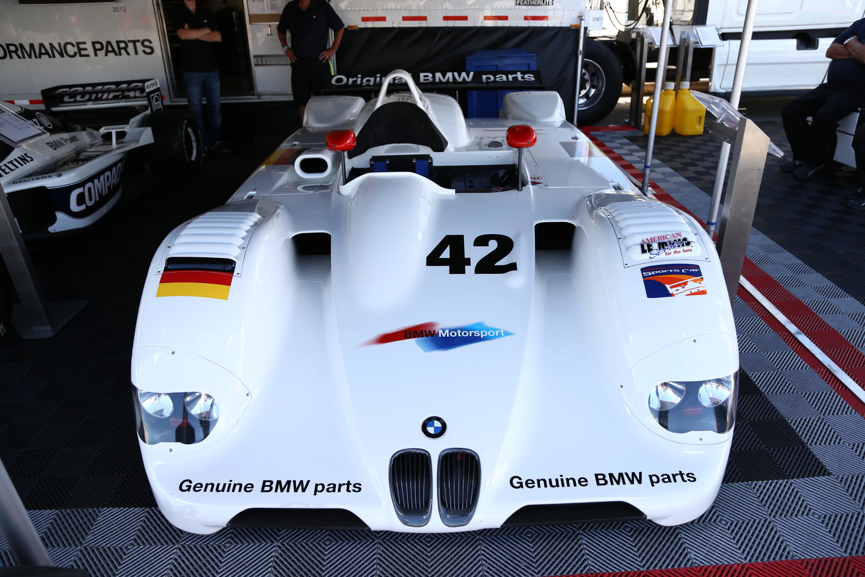 The V12 LMR still retains BMW's tiny kidney grill up front (Photo: Angus MacKenzie/Gizmag.com)