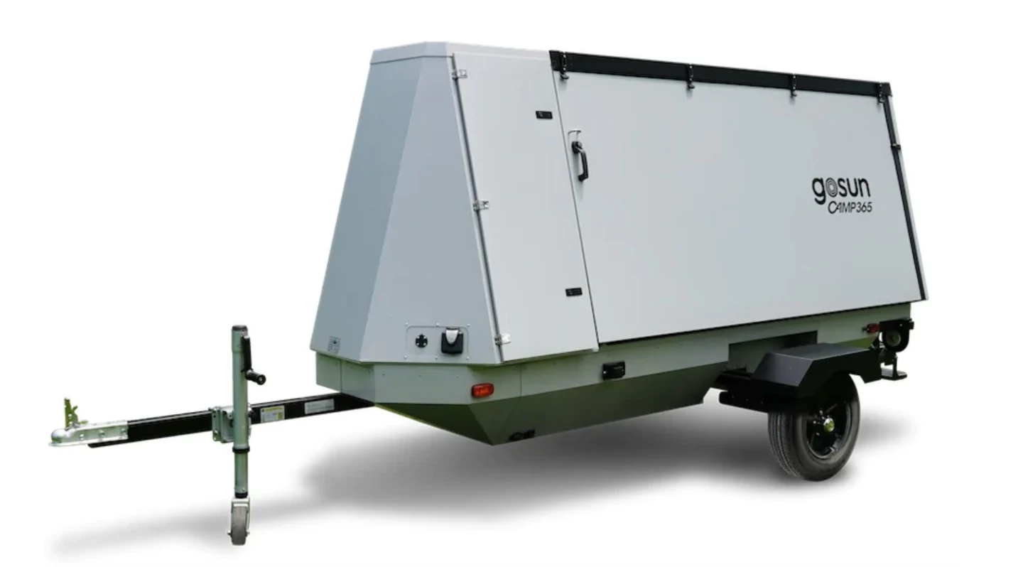 The GoSun Camp 365 trailer is designed to be aerodynamic when on the road