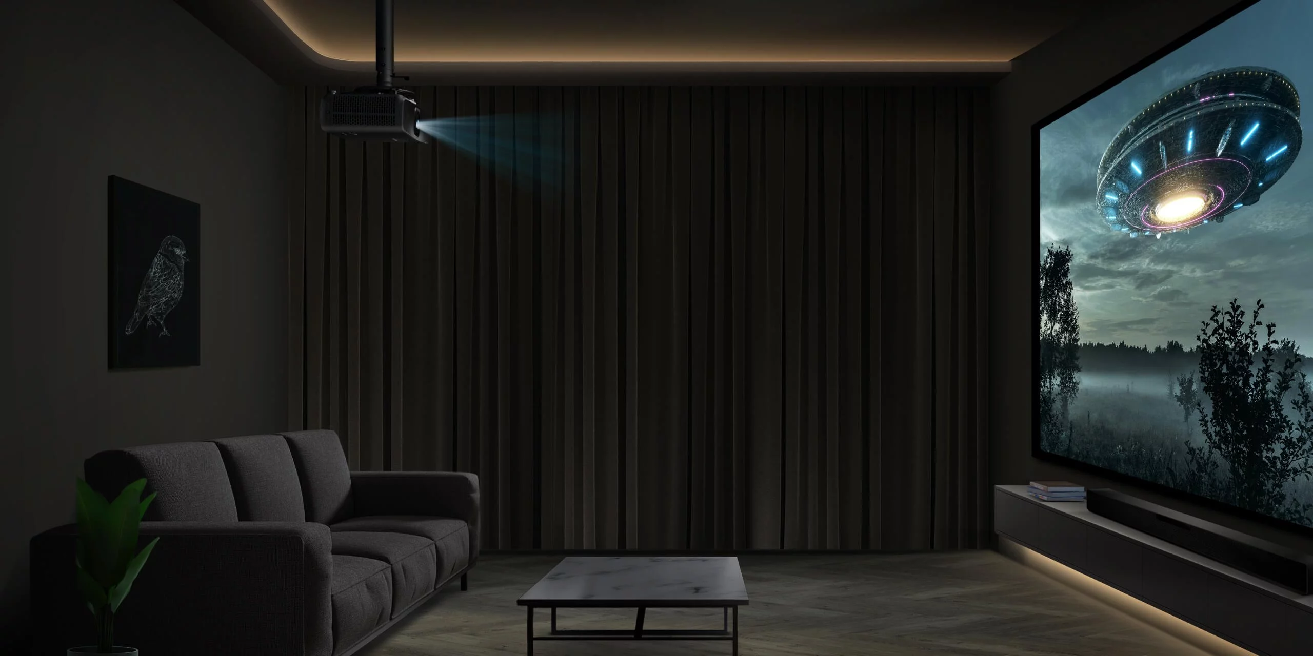 The W2720i projector can throw 4K visuals at up to 120 inches, though it will need to be positioned more than 8 ft away to do so