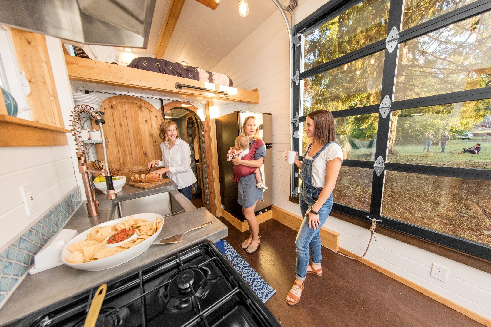 Entertaining guests in the Tiny Adventure Home