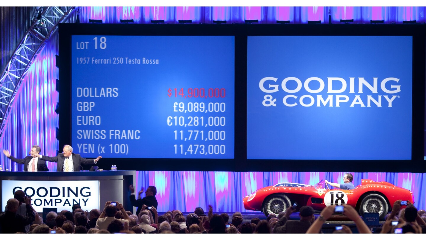 The previous world record holder of the most expensive car at auction was THE prototype Ferrari Testarossa
