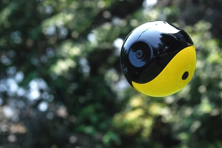 Squito is a throwable ball camera prototype enabling panoramic views to be captured every time it's launched into the air