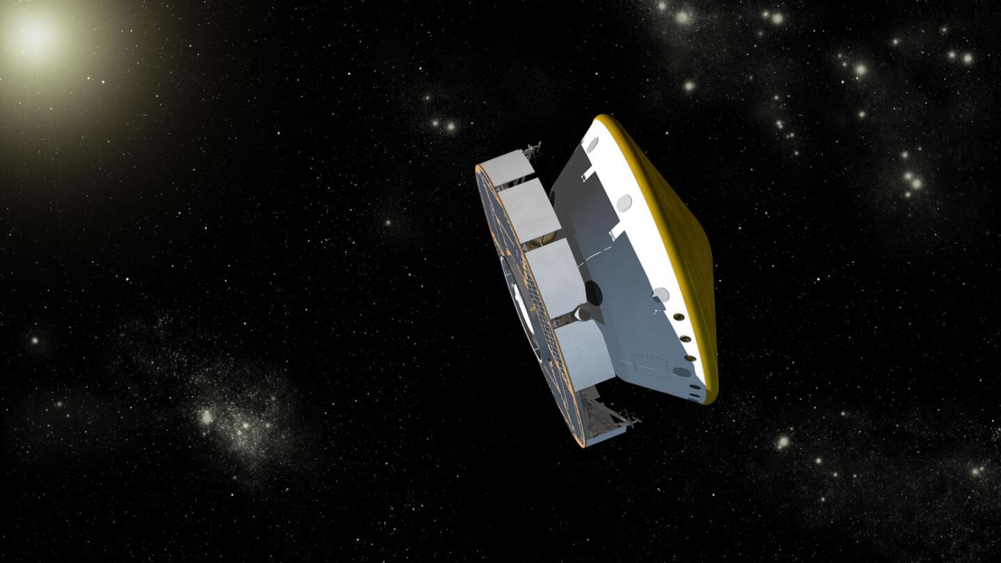 Artist's concept of the Mars 2020 spacecraft in its aeroshell