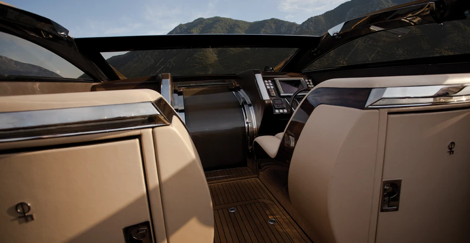 The vessel’s design includes an unusually large open cockpit