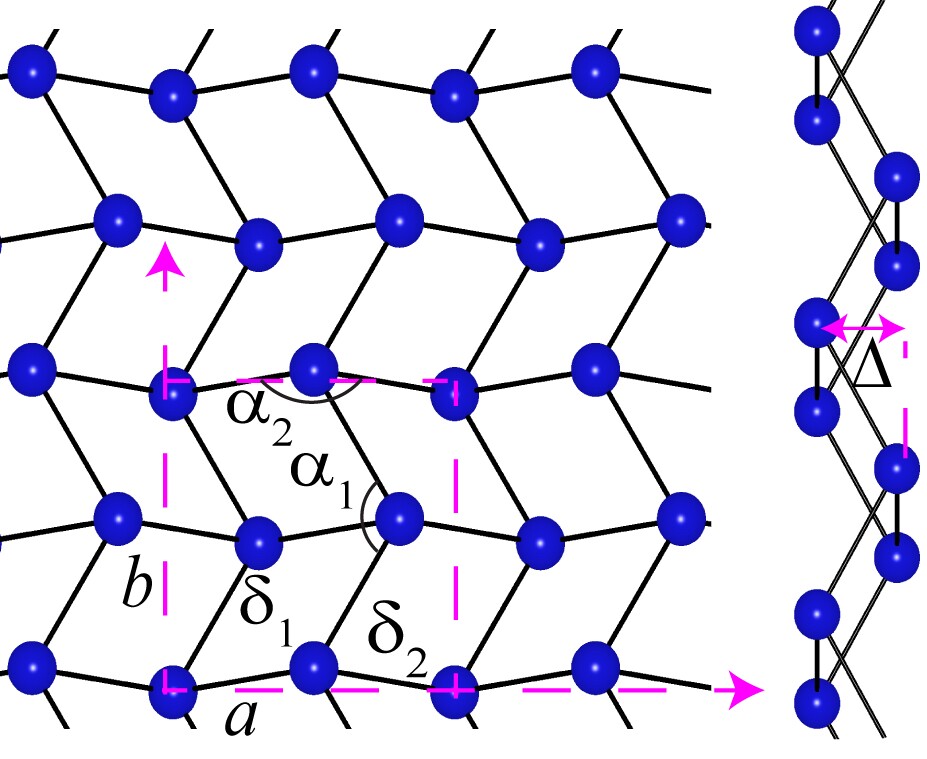 A model of the atomic structure of gallenene