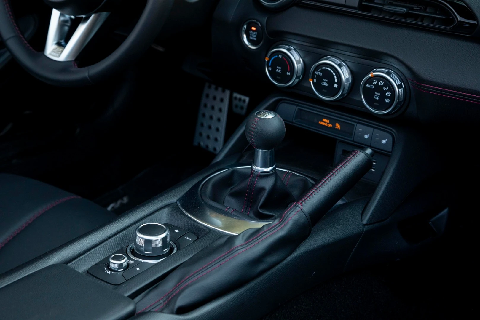The MX-5’s transmission shifts smoothly and effortlessly, with little to no opportunity for screwup from the driver