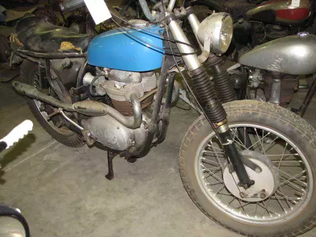 A BSA unit construction A-65 had been fitted with high pipes. Spitfire wanna be?