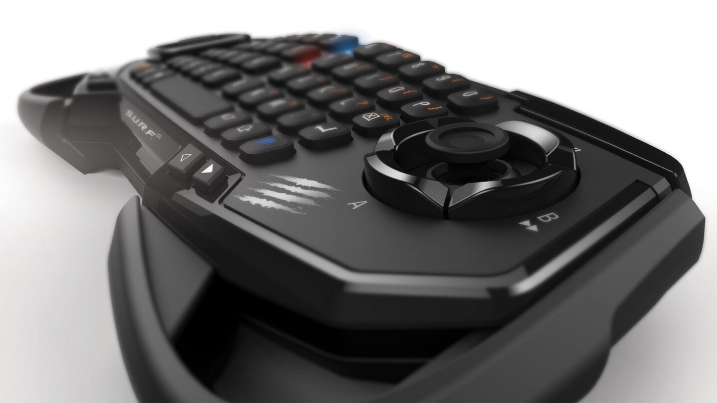 The S.U.R.F.R is designed to be a media controller for the living room, but can also function as as gamepad when you’re out and about