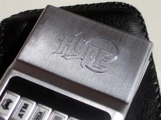 The ACM 6-card wallet, engraved with HYPE branding