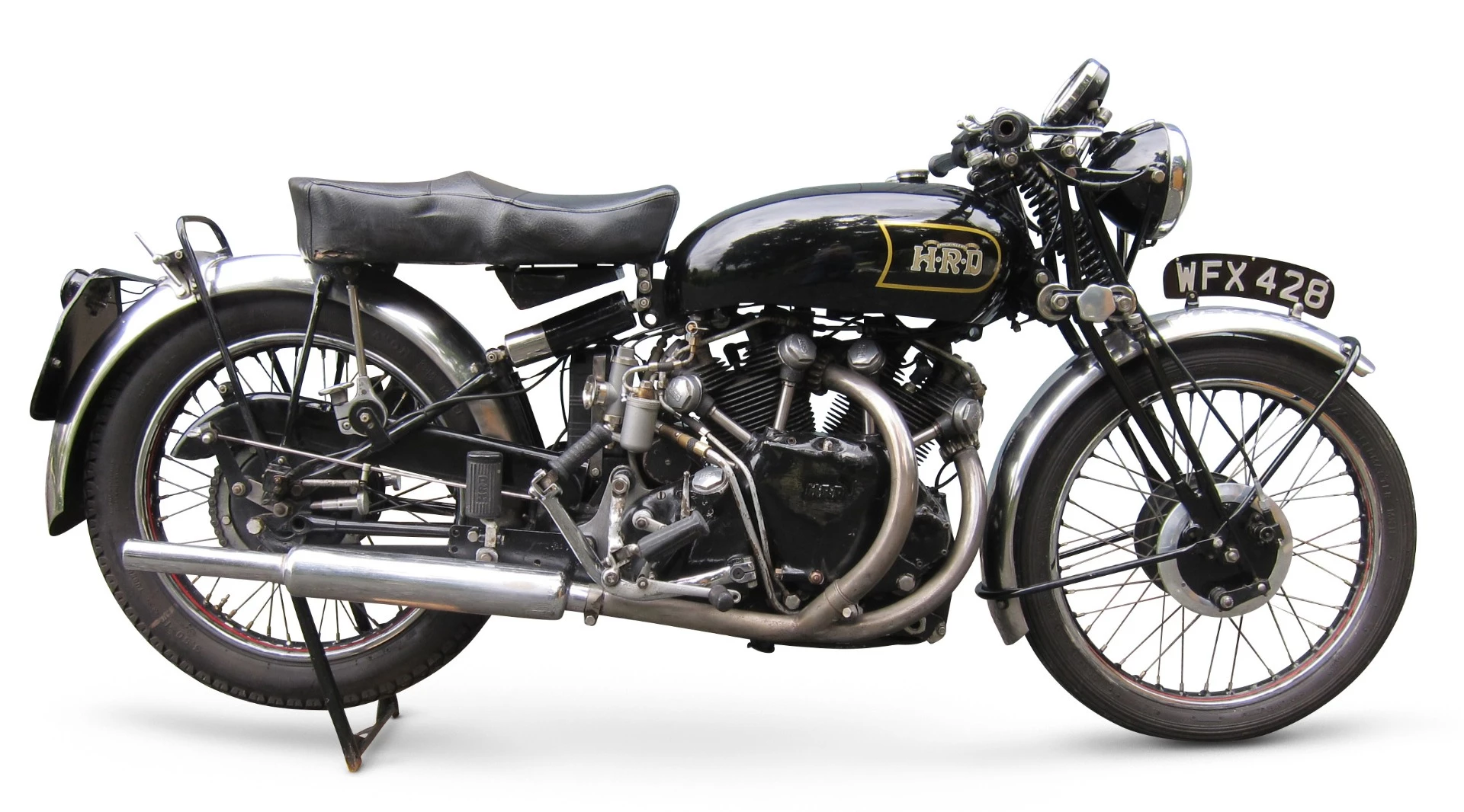 This 1948 Series-B Vincent 998cc Black Shadow sold for £113,500 (US$138,028),
