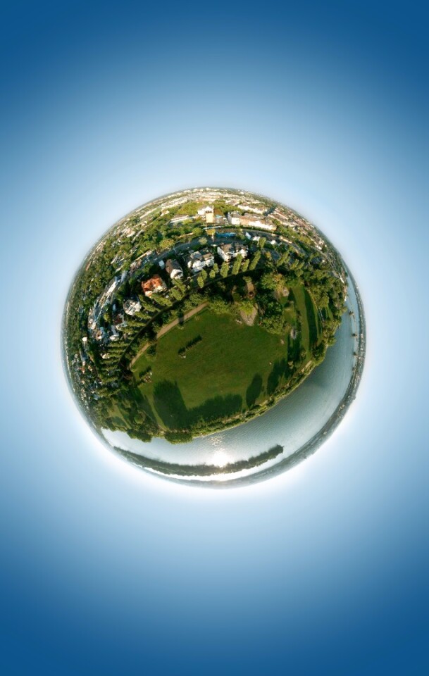 A sample shot of the DJI Spark's new Sphere mode