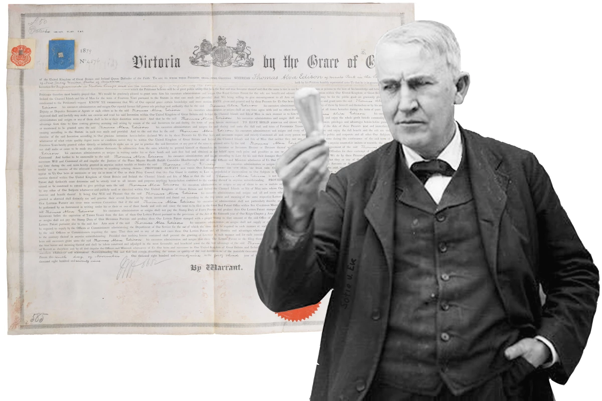 This important collection of patents appears to have been the European patent archive of the original Edison-Swan Company, the company formed by Thomas Edison and Joseph Swan that successfully commercialized the electric light