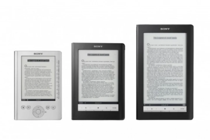 The new Sony Reader family (from left): the Pocket Edition, the Touch Edition and the Daily Edition eBook readers