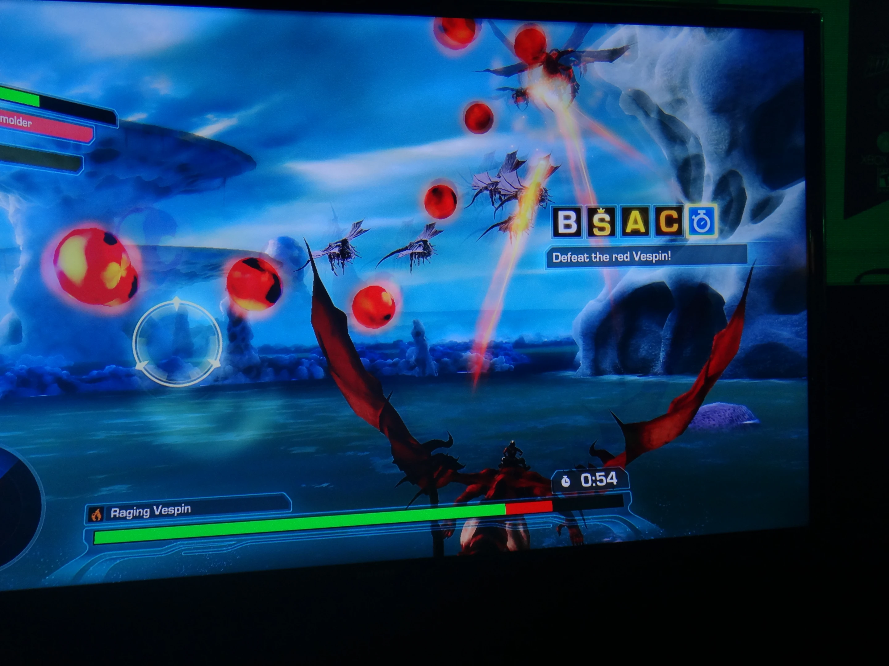 Crimson Dragon is an “on rails” shooter, meaning you don't really control the dragon's path, but instead dodge incoming projectiles while aiming a targeting reticule that locks onto attacking monsters