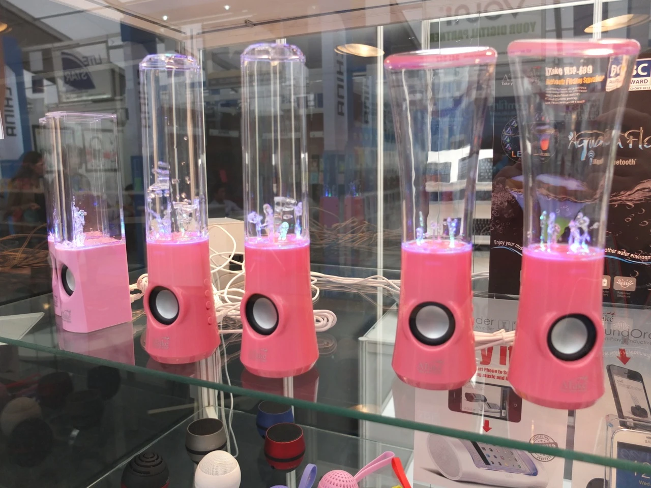 The RainDance, Diamond and Trumpet Fountain Speakers from ATake
