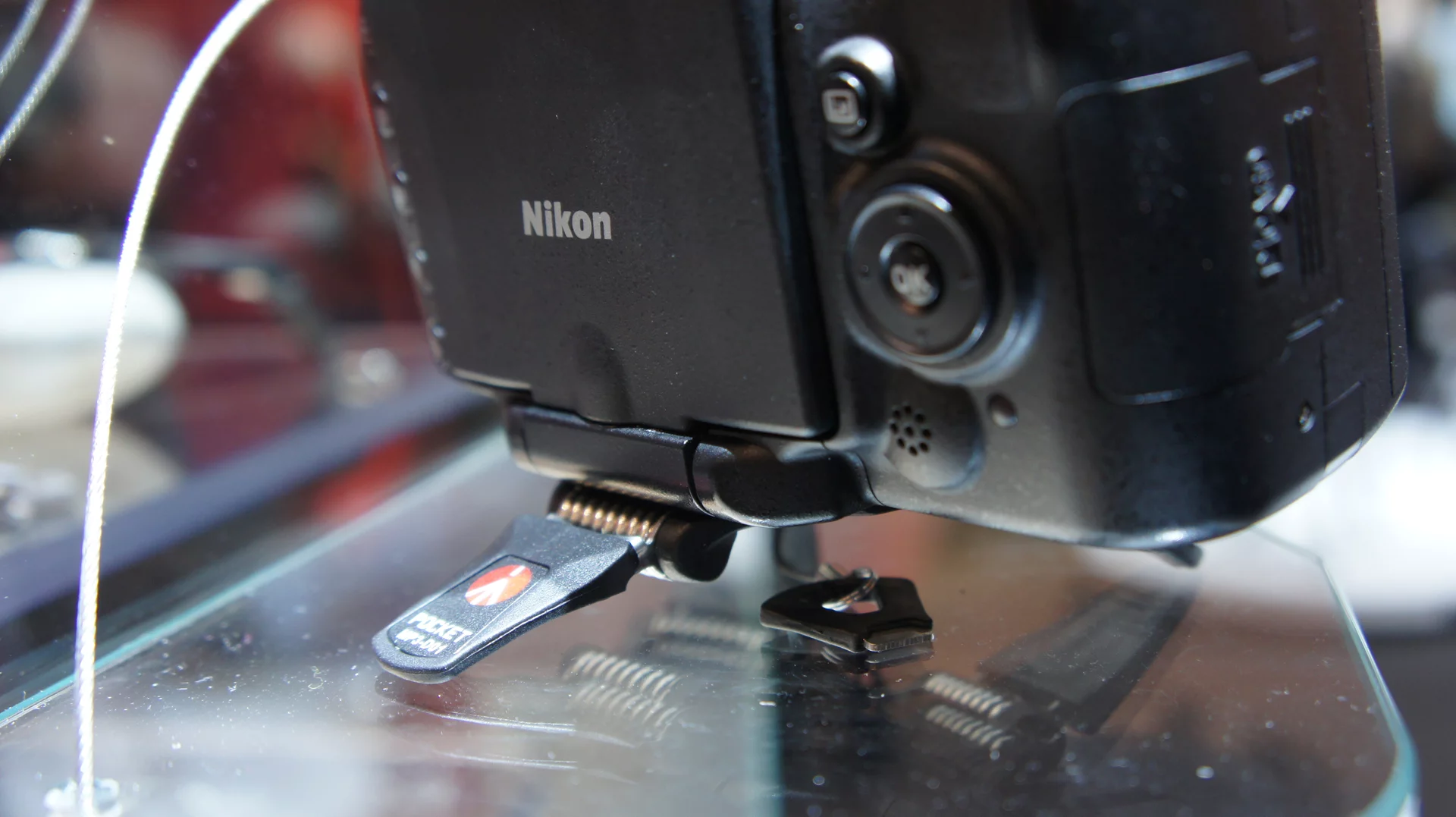 Manfrotto's MP3 digital-SLR pocket-sized tripod on display at Photokina 2010