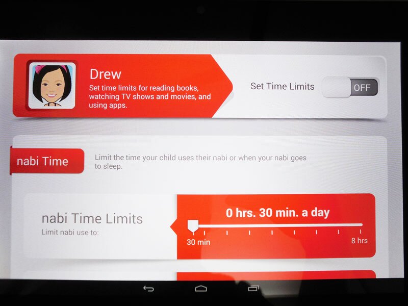 Parents can control a kids't total time on the tablet (Photo: Lakshmi Sandhana/Gizmag)