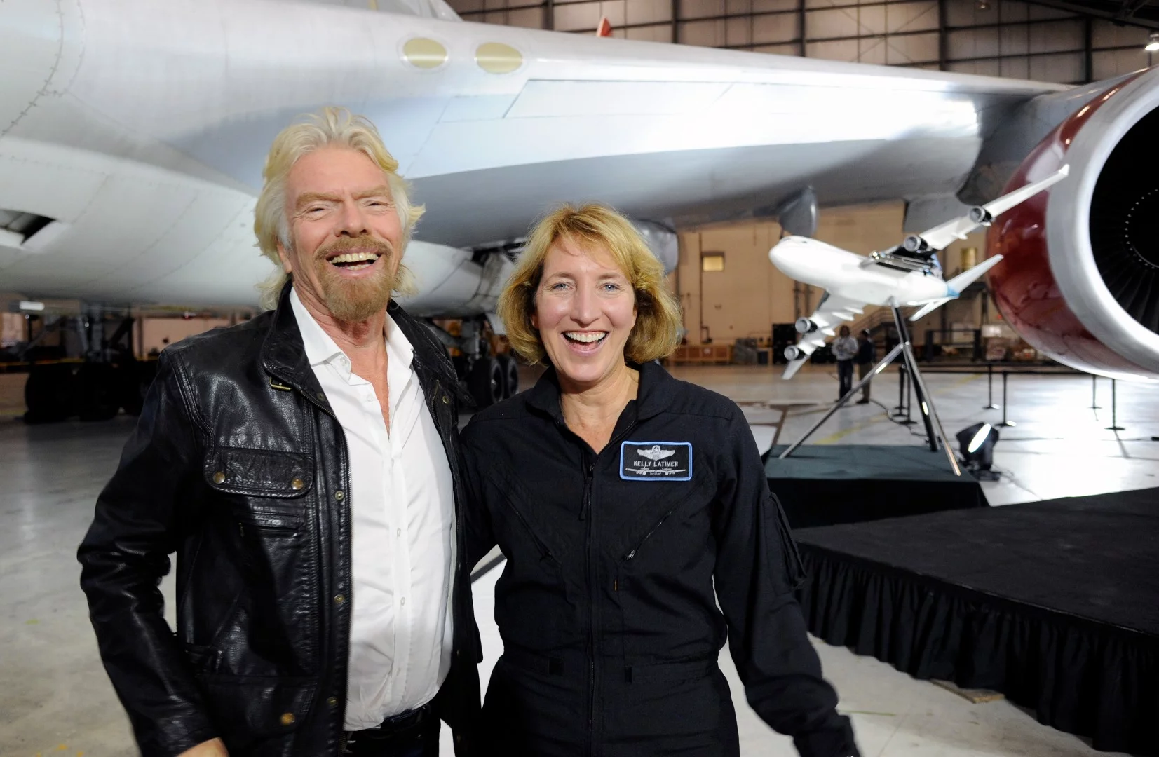 Sir Richard Branson and Kelly Latimer
