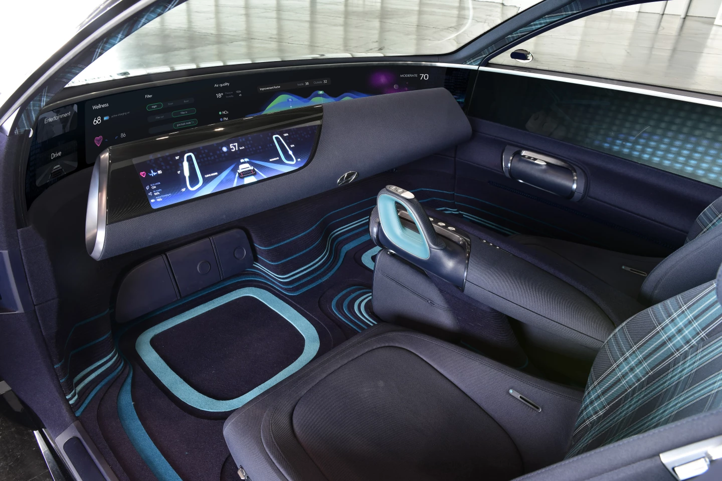 The interior is not like any car you've seen before