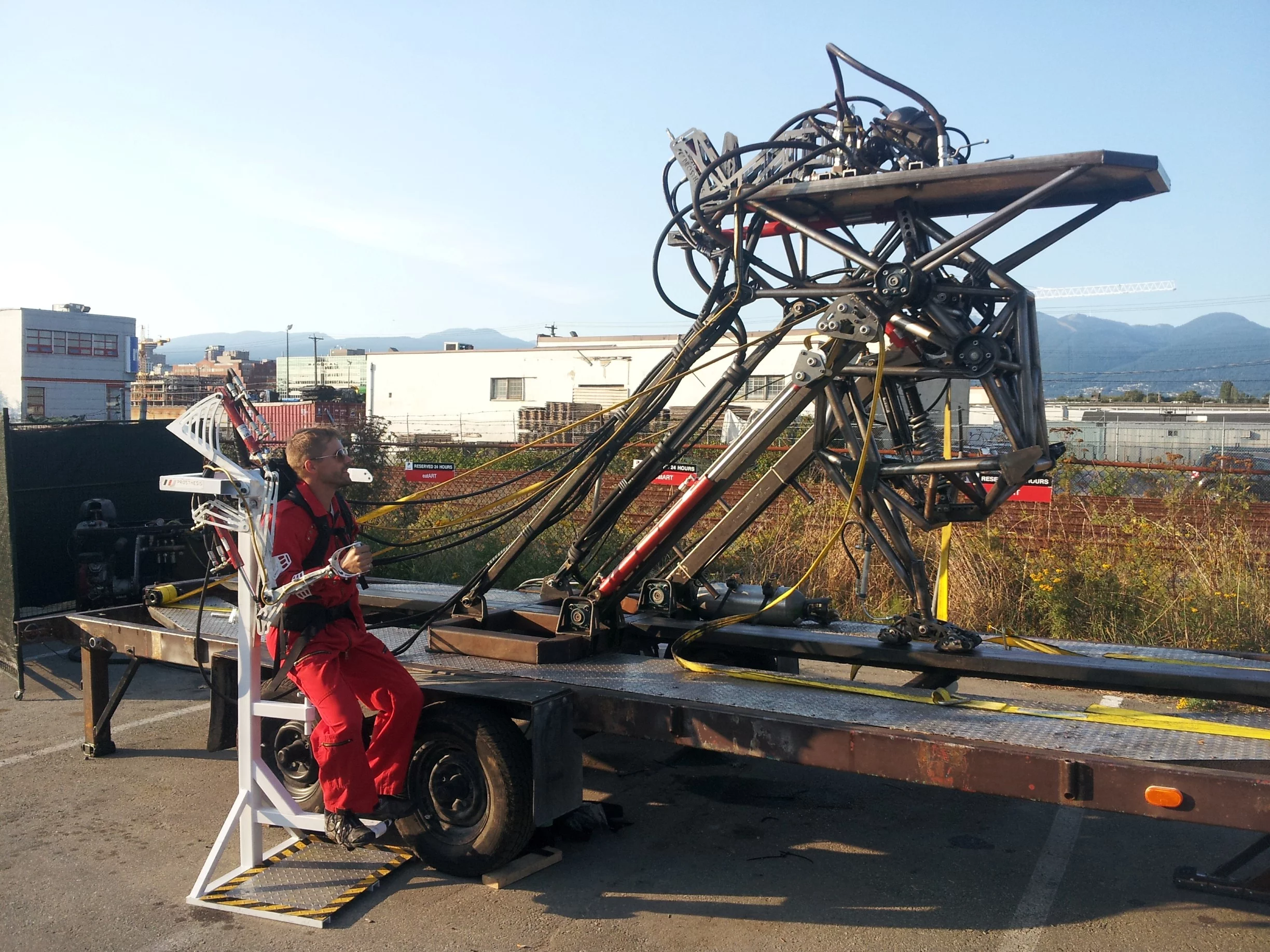 The Alpha Leg with Gen 2 Exo-Frame interface, and creator Jonathan Tippett (Photo: Anti-Robot)