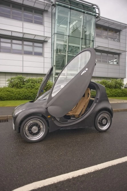 The Riversimple prototype with its doors open