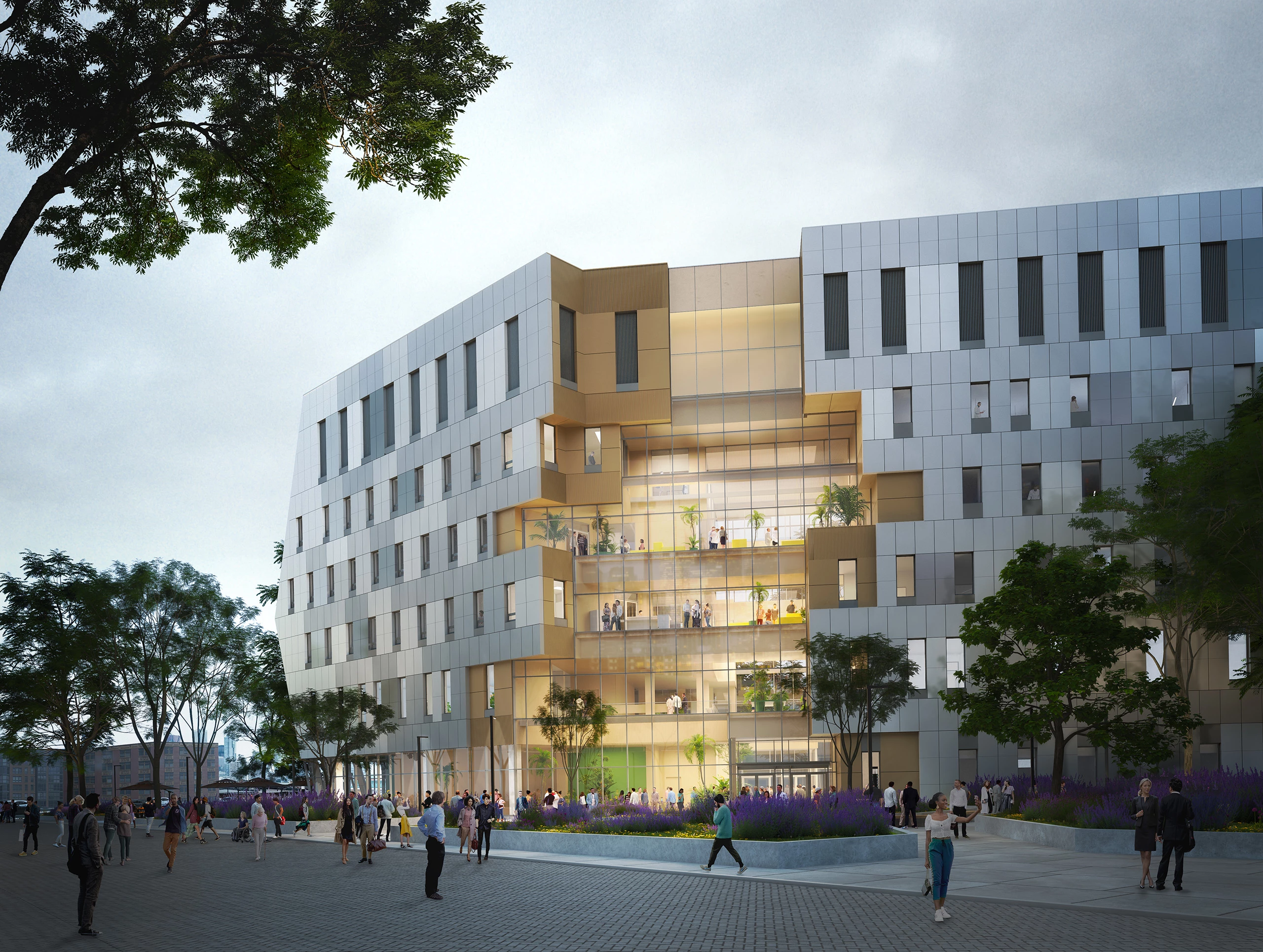 SAMIH will be centered around a light-filled atrium likened to a fissure in a boulder by Diamond Schmitt and MVRDV