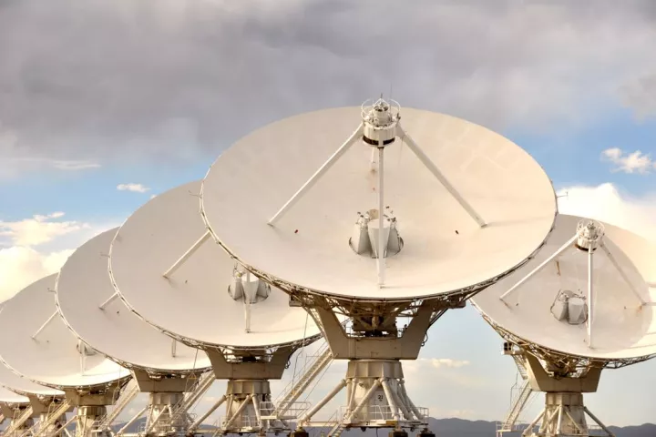 The VLA monitoring radio transmissions across 80% of the sky