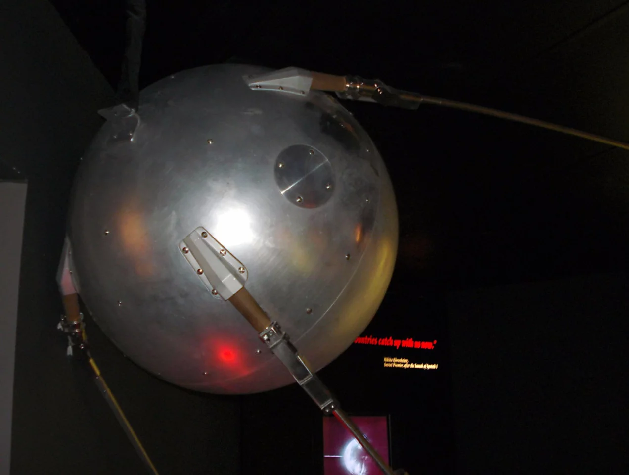 Back up unit for Sputnik 1 on display at the Kansas Cosmodrome