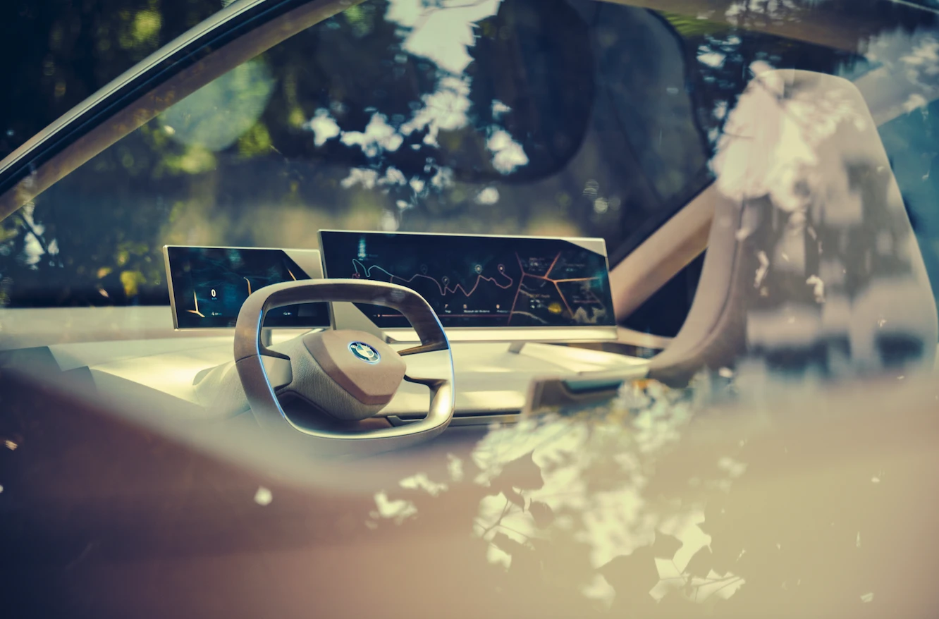 A look inside the driver (or lead passenger) window of the BMW Vision iNext