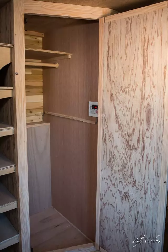 The Fuchsia's under-stairs closet space