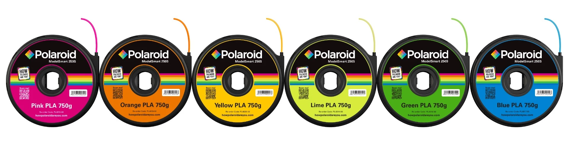 Polaroid's own 3D printer filament is available in nine colors