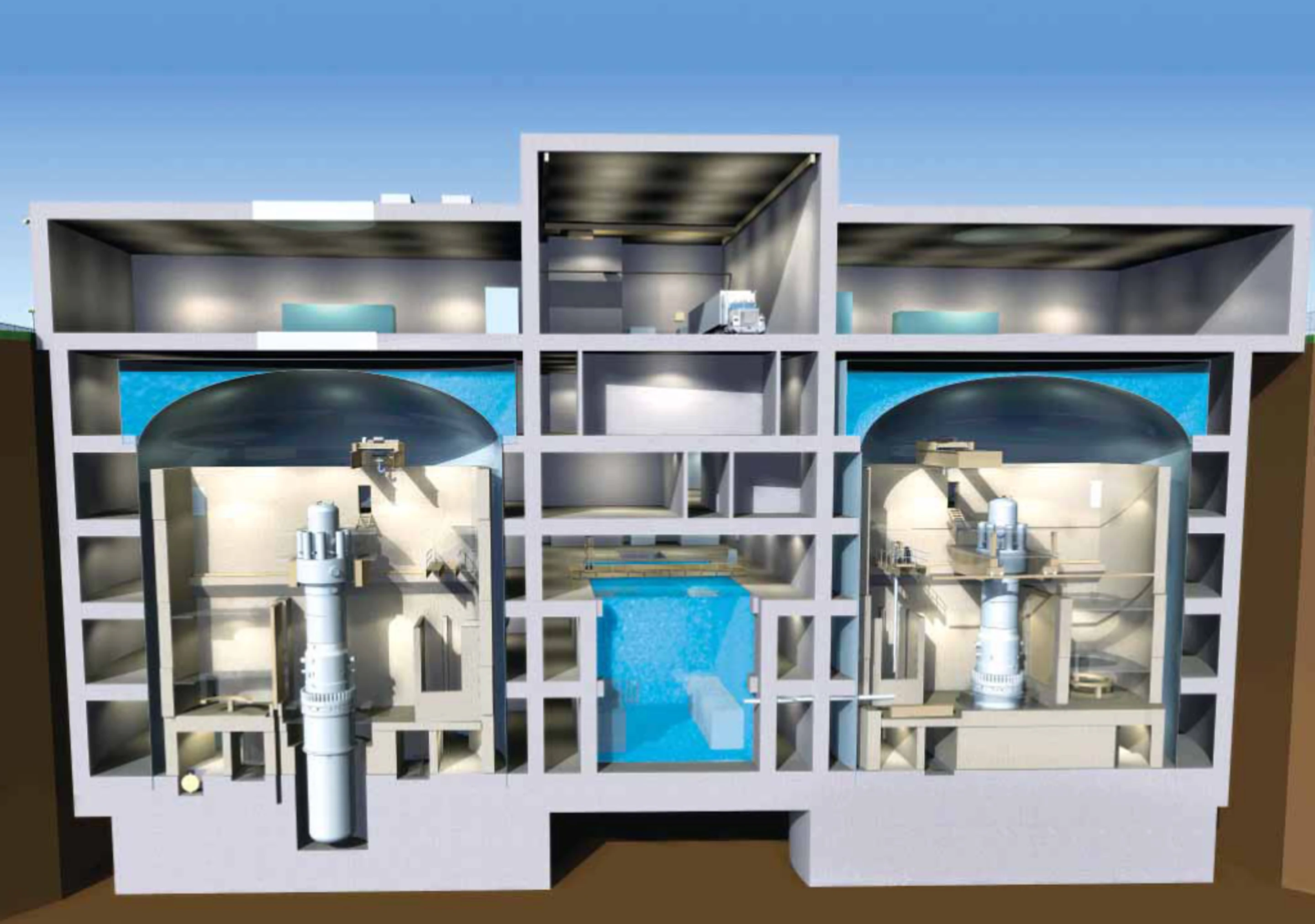 mPower reactor installation cross section (Image: Babcock and Wilcox)