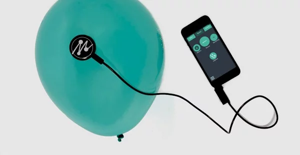 Mogees can turn anything into a musical instrument, even a balloon