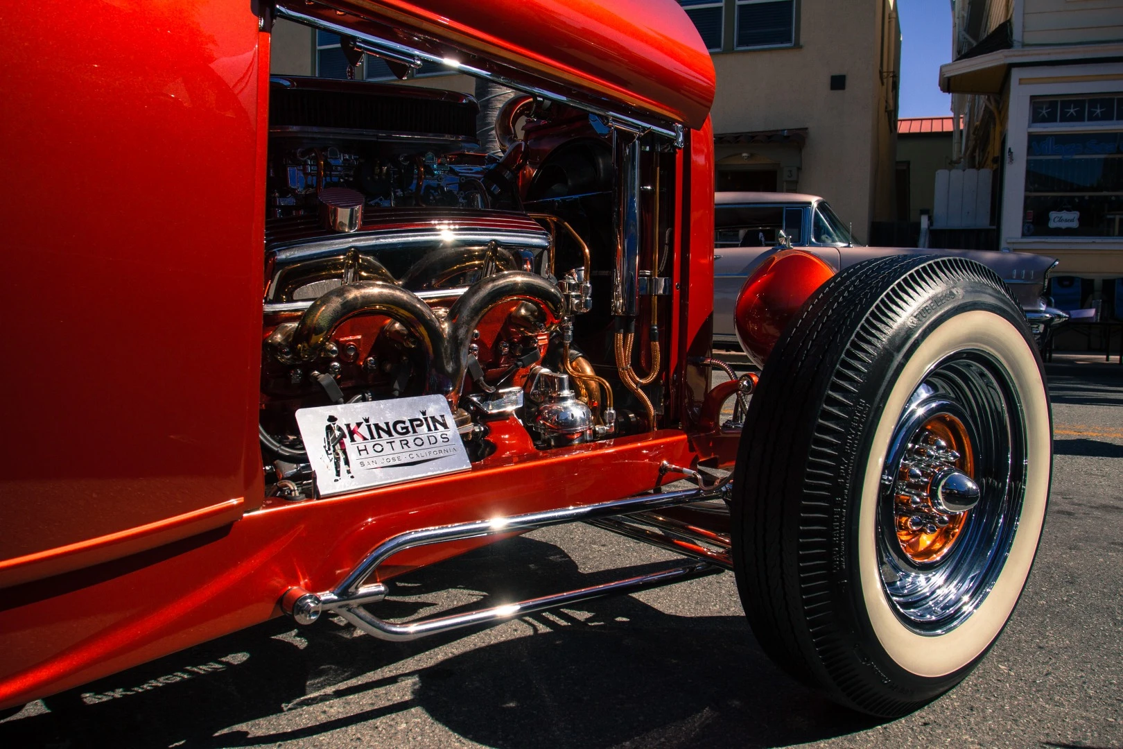 A lot of time, effort, and money went into this 1932 Ford Roadster with copper trim and highlights
