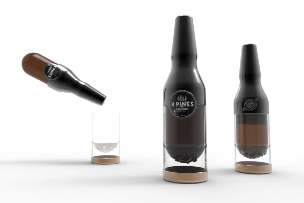 The concept beer bottle for enjoying a brewski in space