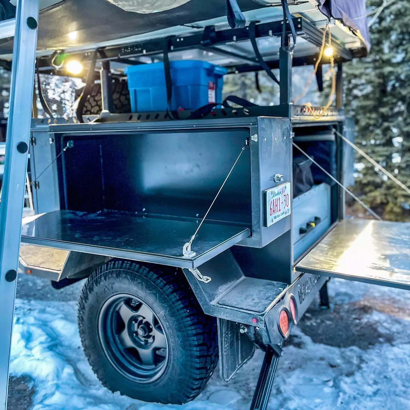 The available side boxes bring some extra storage and utility to the Wapos trailer