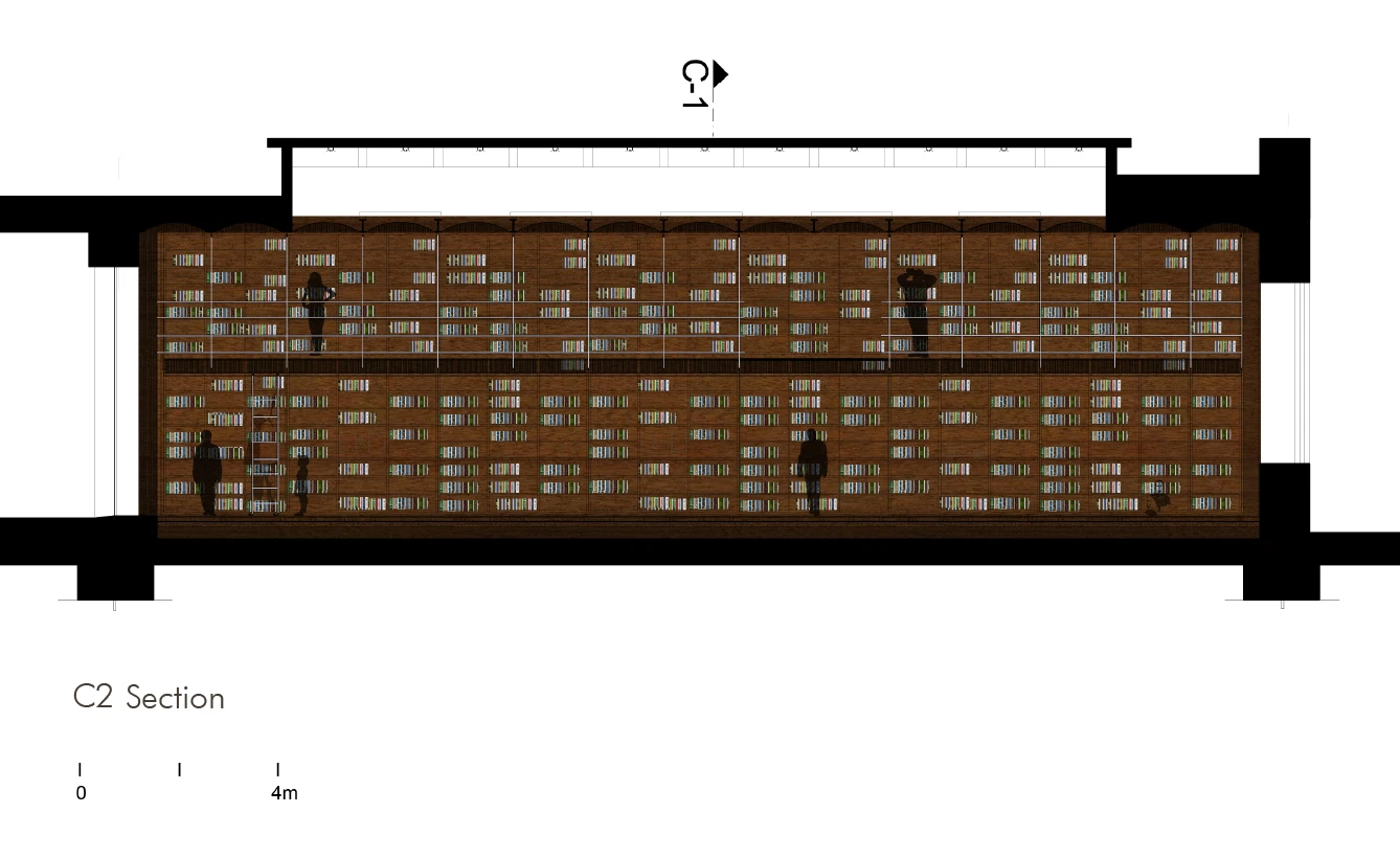 Castro Leal Library design drawing