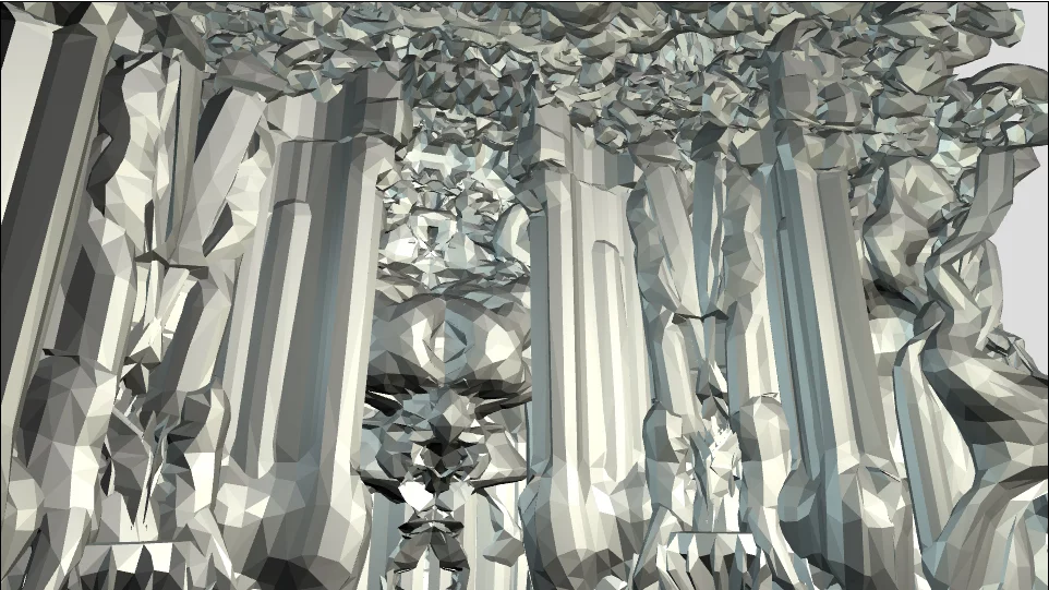 A view of the model during the subdivision process(Image: Hansmeyer / Dillenburger)