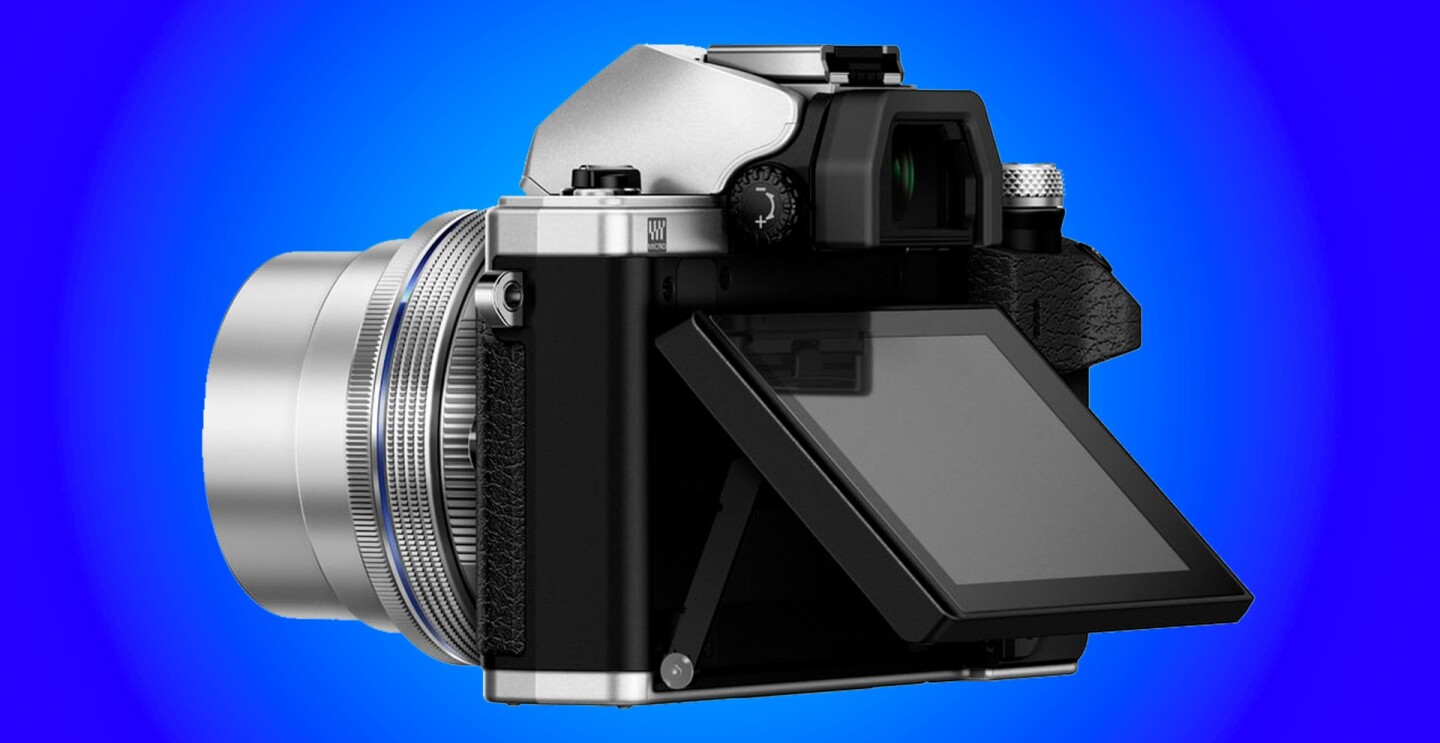 The tilting rear screen of the Olympus OM-D E-M10 II mirrorless camera