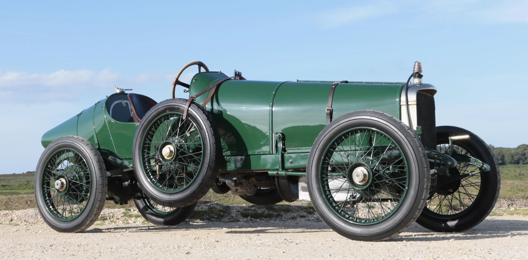 The Sunbeam "Coupe de L'Auto Replica" was a limited production road car that was sold by Sunbeam in 1913/14. It is the only production road car in history that was simultaneously successful in Grand Prix racing and the holder of multiple land speed records. Using the banked Brooklands circuit in England, the Sunbeam's first record was to cover 92.45 miles in an hour in August 1912, but further efforts saw that record beaten and in October 1913, the car covered 107.95 mile in an hour.