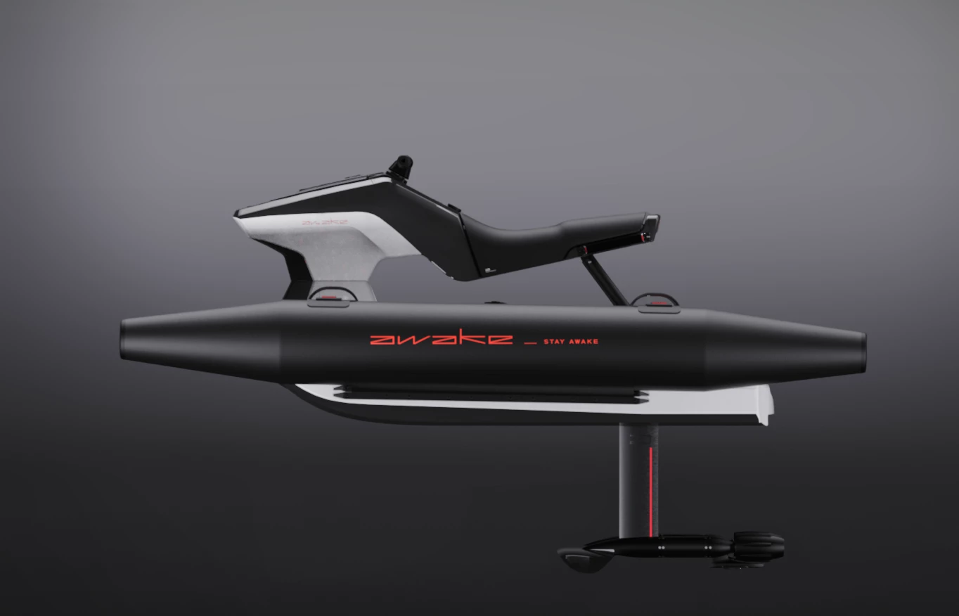 With the inflatable tube floats in place, the NAVI can accommodate two, remove them and the electric foiler becomes a solo glider