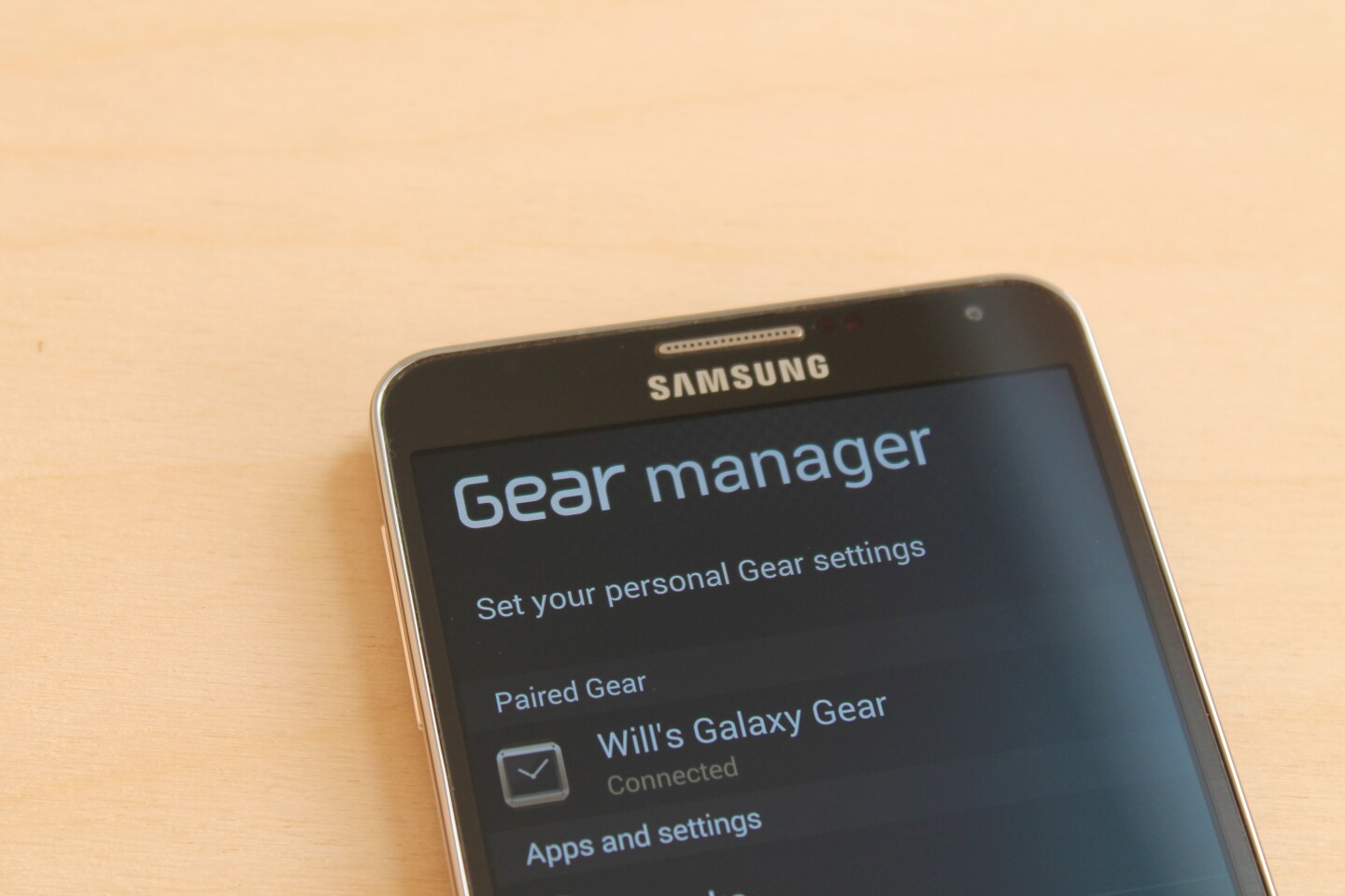Most of the watch's settings can be tweaked through your phone's companion Gear Manager app