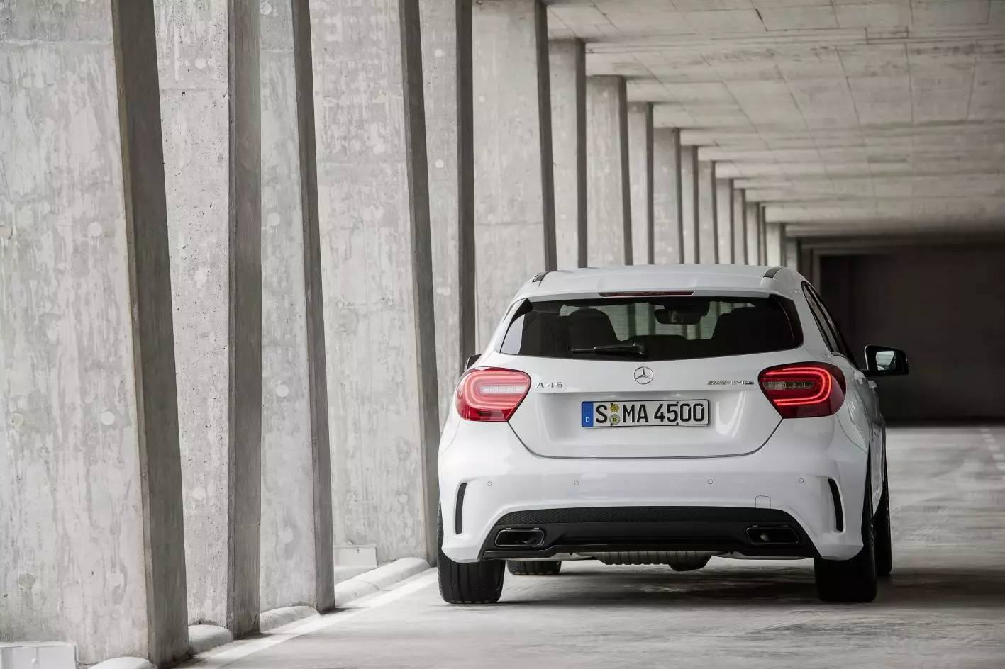 The A 45 AMG rear view