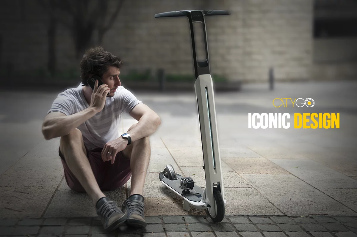 One kick is all it takes to activate the scooter's motor; there are no buttons or throttles