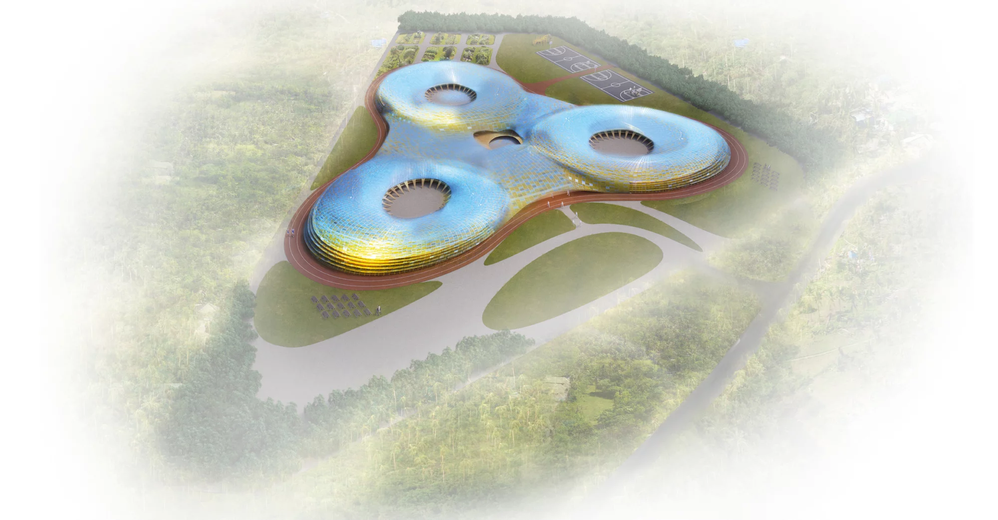 MAT-TER's renders depict a futuristic, aerodynamic structure (Image: MAT-TER)