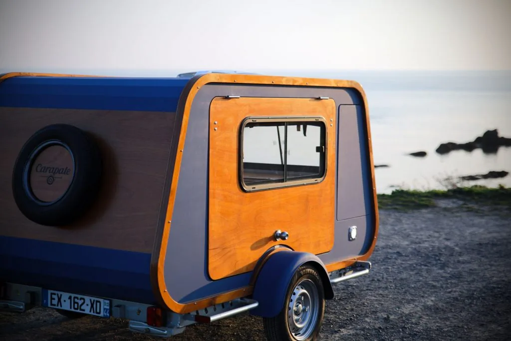 The Carapate trailer has a unique combination of lift-up side door and door knob