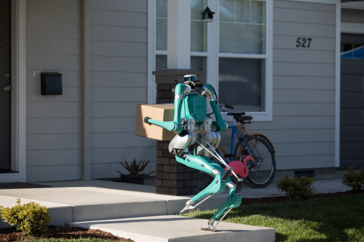 Ford has partnered with Agility Robotics to explore a possible future where autonomous vehicles transport delivery robots around city and urban locations
