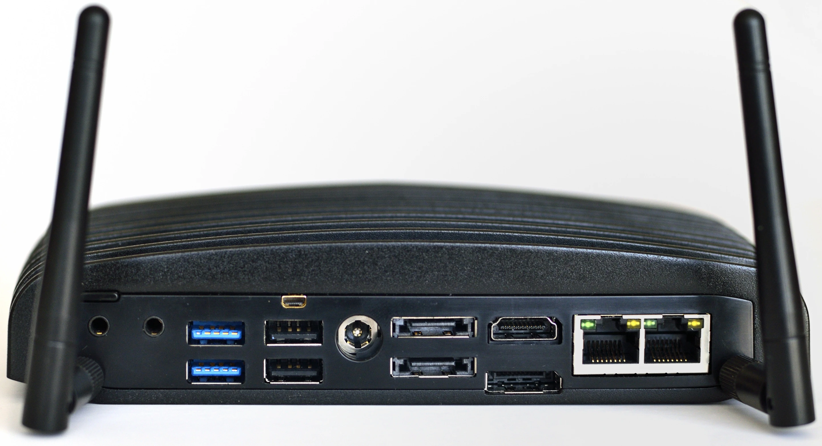 Audio needs are satisfied with a 7.1 channels S/PDIF in/out, stereo line-out and microphone in